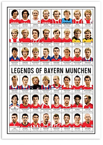 Wall Editions Art-Poster - Legends of Bayern Munchen - Olivier Bourdereau
