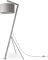Paco Home Lampadaire Bureau Lampe À Poser Vintage Déco Salon Abat-Jour Lampe De Lecture Lampe Chevet Potence E27, Type de lampe: Lampadaire - Blanc, Couleur:Gris (Ø38cm)