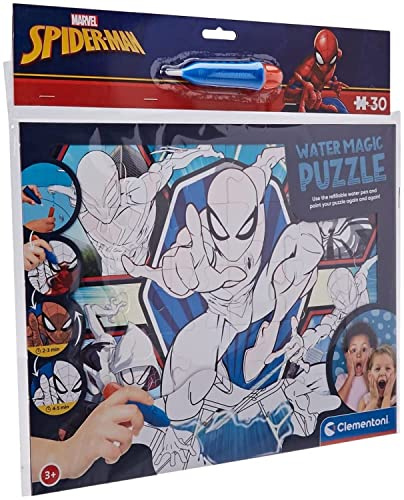 Clementoni - 22706 - Water Magic Puzzle Marvel Spiderman - Puzzle Mit 30 Teile - Puzzle Für Kinder Ab 3 Jahren, Made In Italy