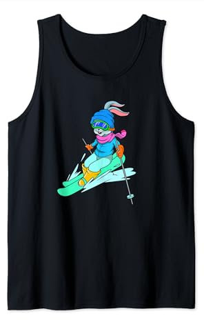 Comic Hase fährt Ski Tank Top