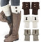 Dfuqanb 3 Paar Stulpen Damen Gestrickte Beinwärmer, Slouch Button Design, Kurze Knopf Leg Warmers Socken, kurze Knöchelwärmer, Warme Winter Stricken Beinstulpen, Gestrickte Beinwärmer Warme