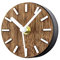 Valink Reloj de pared de madera, sin tictac, funciona con pilas, imán para nevera, cocina, simple y pequeño adhesivo redondo