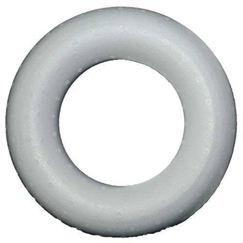 naninoa STYROPOR-HALB-Ring, 22cm, 1 Stück, RÖMER Vollmaterial, Adventskranz, Bastelkranz, Bastelmaterial