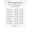 Öffnungszeiten Aufkleber - silber - ohne Rahmen - Schaufensterbeschriftung für Werbung Laden Geschäft - Bistro Scheibe