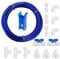 HUAZIZ 15 Meter Raccordo Filtro Acqua ad Osmosi Inversa per Connessione Rapida 1/4 di Pollice, Tubo per Frigorifero,15 M Tubi di Osmosi Inversa blu (Y+T+I+L Tipo Combo + Valvola di Intercettazione)