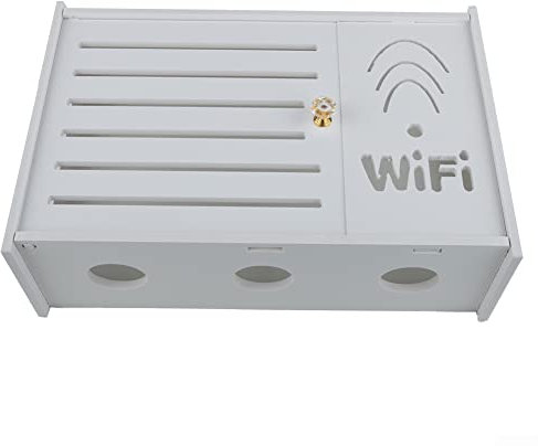 ZYWUOY Kabelloses Router-Rack, multifunktionales Kunststoff-Hänge-Netzkabel-Steckdosen-Aufbewahrungsregal, geeignet für Home Office und Home Aufbewahrungsboxen, offene Tür