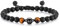 Lam Hub Fong Personalisiertes Foto Projektions Armband mit perlen Benutzerdefinierte Armband mit Bild Geschenk für Männer Familie (Schwarz+Braun)