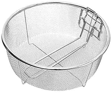 Panier à friture en Acier Inoxydable - friteuse - Panier Rond pour friteuse - Passoire en Acier Inoxydable - pour friteuse - Écumoire pour Cuisine