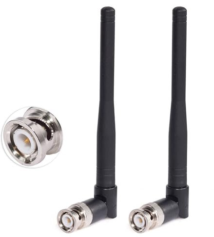 Superbat Wireless Microphone Receiver Antenna UHF 470MHz-960MHz 3dBi BNC Male Antenna 2Pcs for Digital Audio Mic Receiver Tuner UHF Ham Radio, Lapel Lavalier, Goosneck etc.
