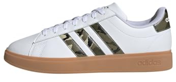 adidas Men's Grand Court 2.0 Schuh Cloud White/Olive Strata/Putty Grey 44
