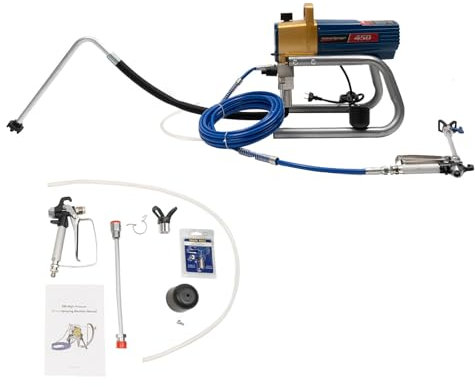 Airless Pulvérisateur de peinture 1500 W Airless avec pistolet et support, pulvérisateur de peinture motorisé 2,2 l/min