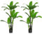 COSTWAY Artificial Banana Plant in Plastic Pot, Bird of Paradise Tree, Indoor Outdoor Greenery Fake Decorative Plants for Home Office Lobby Restaurant Garden（2, 150CM, 3 Trunks）