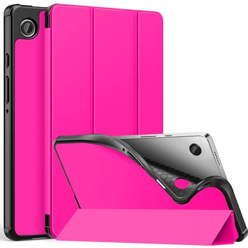 MoKo Funda para Galaxy Tab A9 8,7 Pulgadas 2023 (SM-X110/X115/X117), Funda Ultradelgada Inteligente con Soporte Tríptico Carcasa TPU para Samsung Galaxy Tab A9 8,7 2023 Tableta, Pitaya Roja