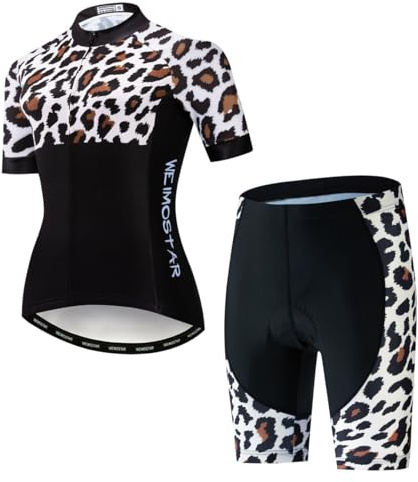 Hotlion Women's Cycling Jersey Set 3D Gel Padded Bike Clothes Breathable Bicycle Clothing Suit