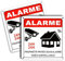 TAKULA Pancarte Video Surveillance - Autocollant Maison sous Vidéo Surveillance Alarme,15 * 15CM Autocollant Alarme Maison,Panneau Propriété Privée|2 Pièces