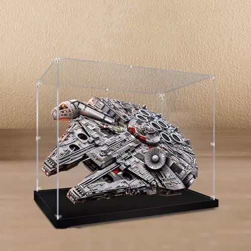 Transparente Vitrine aus Acryl, kompatibel mit Le*Go 75192 Ultimate Millennium Falcon, transparente, staubdichte Vitrine (Modell nicht im Lieferumfang enthalten) 2MM