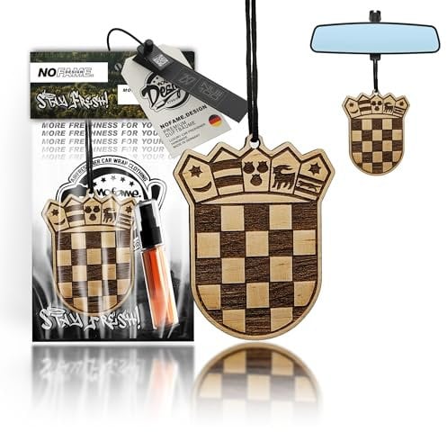 Auto Duft Lufterfrischer Holz | Verschiedene Länder | Duftbaum Auto Aufhänger Diffusor | Luxus Duft Auto Parfüm | Geschenke für Männer Frauen | Duftnote Gentleman (Kroatien)