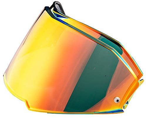 VCOROS Visiera Casco per LS2 FF900,Visiera Lente Per Casco Moto,Sostituzione della Visiera della Lente del Casco del Parabrezza del Motociclo per Il Casco Integrale (Rosso cromo)