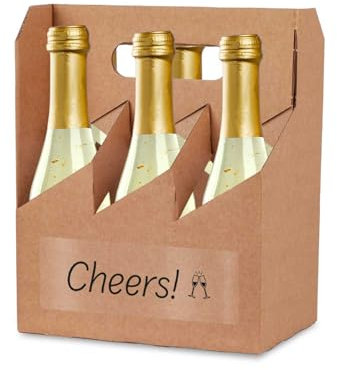 Cheers Sixpack Gold Secco | Geschenk Sekt mit 22 Karat Goldflocken | Geschenk für Deine Liebsten | Hochzeit oder Party Mitbringsel | 6x 200 Milliliter Schaumwein