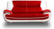 Imebel 3 Sitzer Sofa Onyx - Kunstleder Wohnzimmersofa - Loungesofa Couch für 3 Personen - Chromfüße, HR-Kaltschaum - 198 cm x 87 cm