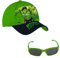 Marvel Hulk Baseballkappe und Sonnenbrille für Jungen, Sonnenbrille im Avengers Design UV-Schutz, Kinder Sommermütze (DE/NL/SE/PL, Numerisch, 52, Grün)