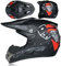 SMTSEC Motorradhelm Cross Damen Herren Full Face MTB Helm Motocross Helm DOT/ECE-Zertifizierter Mit Schutzbrillen Maske Handschuhe Downhill Helm Mopedhelm Schutzhelm Für Cruiser Chopper,Black/E-XL