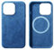 GAZIXCUN Alcantara-Wildleder-Hülle für iPhone 16/16 Plus/16 Pro/16 Pro Max, Vollständig Umwickeltes Echtes Italienisches Wildleder, Kompatibel mit Magsafe, rutschfeste, Stoßfest,Blue,16 Pro Max