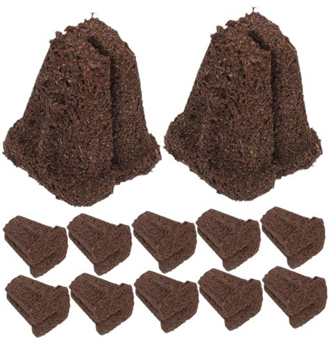 OFFSCH 30st Holzkohle-Baumwoll-sämlingsblock Hydroponischer Kokosnusstorf Blumenerde Für Freilandpflanzen Hydroponik Wächst Hydroponik Zu Hause Wächst Pflanzenbedarf Dark Brown Torfblöcke