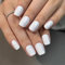 32 PCS White Short Press On Nails Kit- French Tip Stick On Nails with Glue and Tools, French Fake Nails for Women Nail Art at Home DIY Manicures 8