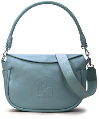 Pikolinos Marazuela Leather Half Moon Bags for Women, denim