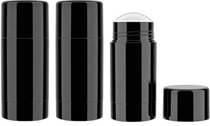 VASANA Leere runde Deo-Behälter, 30 g, Kunststoff, nachfüllbar, nachfüllbar, für Reisen, Lippenbalsam, Tuben für DIY, Kosmetik, Lippenstift, Sonnenschutz, 3 Stück