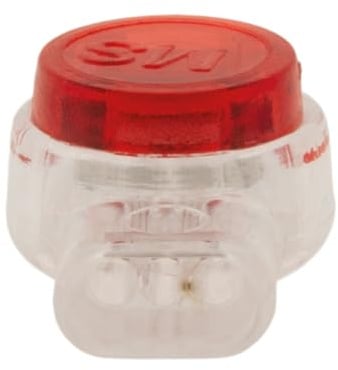 BLM, 3-Wege-wasserdichte elektrische Steckverbinder, 10er-Pack, Rot/Blau, Für starre 0,4-0,9 mm² und flexible 0,4-0,65 mm² Drähte, Direkteinsteckklemme, Dichtungsgel, Transparentes Gehäuse, 100 V/6 A
