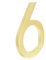 YZWHKJ Números de Casa, Número de Puerta Número de casa Moderno Dorado de 15MM, números de Puerta de apartamento, dirección de buzón de casa, Placas de señal for Exteriores(No. 6)
