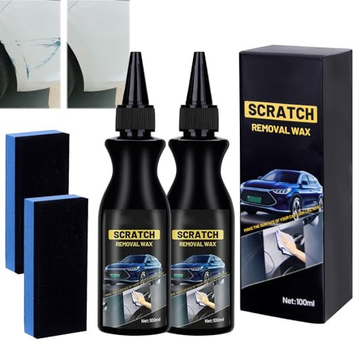 Vibbang 2Stück Auto Kratzer Entferner, Autopolitur Kratzer Entfernen, Autokratzer Reparaturpaste, Entfernt Tiefe Kratzer, Auto, Karosserie, Kratzer, Wiederherstellung des Glanzes des Autolacks