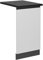 Vicco Geschirrspülblende R-Line, Geschirrspüler Fronttür, Weiß, 45 cm, AP Anthrazit