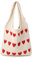 Must Haves Gestrickte Umhängetasche the Tote Bag 36x30cm Gestrickte Tasche Gehäkelte Tragetasche Mit Süßem Herzmuster Häkeltasche Tote Bag Hobo-Tasche Gestrickt für Teenager Und Mädchen Herzförmige