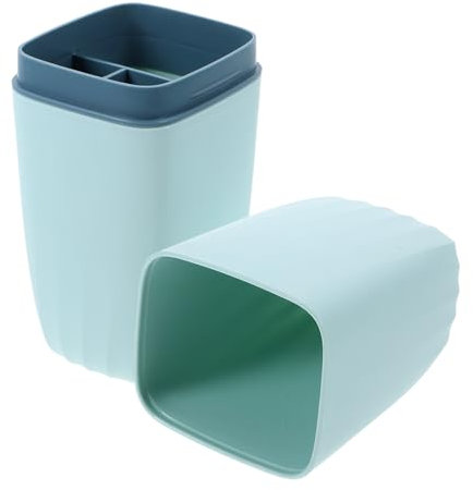 VALICLUD Mundspülung Tasse Zahnbürste Box Set Toilettenartikel in Reisegröße Mundspülbecher Badezimmer Tassen Reisen Fall Badezimmer Zahnbürstenhalter Reise zahnbürstenbecher pp Sky-Blue
