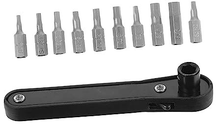 Uonlytech 11Pièces Outils de Réparation Multifonctionnels avec Tournevis à Cliquet Kit pour Bricolage Réparations à Domicile