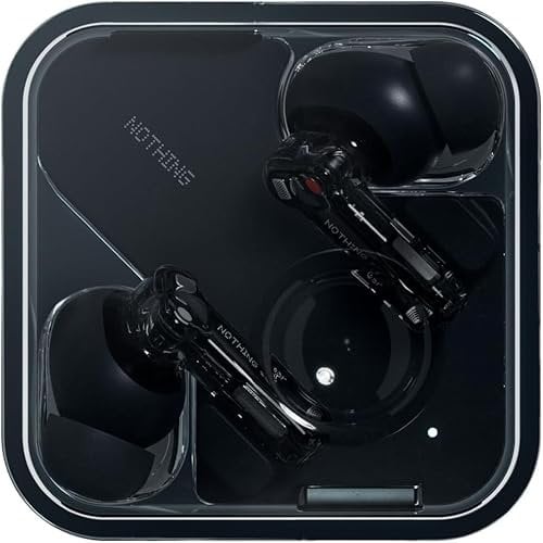 Nothing Ear Wireless Earbuds, Smart ANC, Hi-Res Audio, 11mm Dynamic Bass Boost, 40.5H Playtime, 6 Mics for Calls Headphones, Black