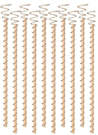 TOBEOME 10Pcs Electroculture Plant Stakes,12 Inch Copper Coil Antennas Garden Stakes Electronic Planting for Vegetable Garden Easy Install Easy to Use