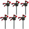 Thanaddo Einhandzwingen 6 Stk. Quick Grip Schraubzwingen Set, 4 Zoll Schnellspannzwinge Klemmzwinge, 2 in 1 Schnellspanner F Klemmen für Holzarbeiten Heimwerken, Klemmen