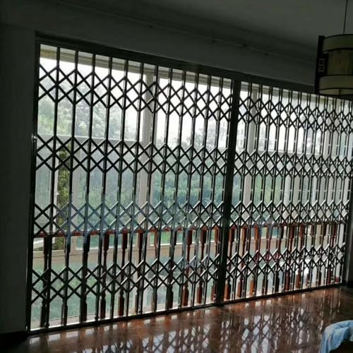 Fenstergitter Einbruchschutz Teleskopierbare Sicherheitsgitter aus Edelstahl für Fenster, Sicherheitsgitter für Schiebetüren, Fenstergitter mit Balustrade, Fenstersicherungen(W75xH100cm/30x40in)