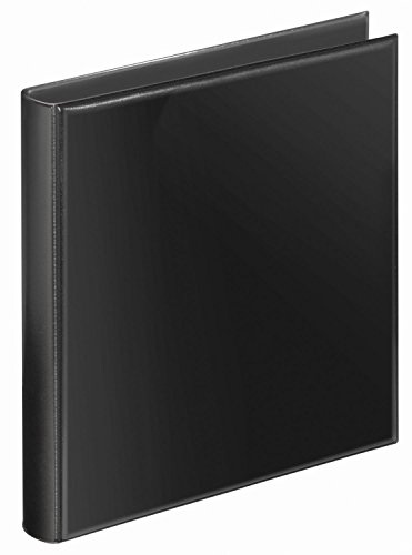 VELOFLEX - Prospekt-Ringbuch DIN A4 für Prospekthüllen, Schwarz | 4-Rund-Ring-Mechanik, Füllhöhe 38 mm, Einstecktasche im Vorderdeckel, gepolsterter Deckel, ledergenarbte Folie