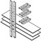 Lagerregal f. MC, 2000 mm3 Holzböden 2000 x 500 mm