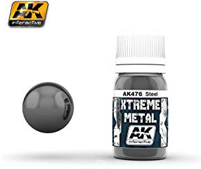 AK Interactive 30ml Extreme Metal Paints Steel # 476