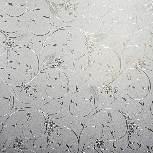 Niviy Window Privacy Film Decorative Static Cling Non-Adhesive, 17.7x78.7