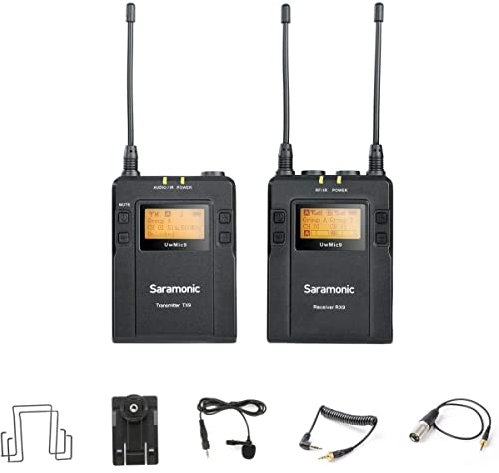 Saramonic UwMic9 Tx9+Rx9 Uhf Wireless Mic Lav Sys