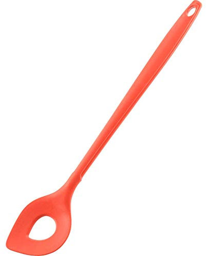 Kochblume Backlöffel | Premium-Silikon | Hitzebeständig | Spülmaschinenfest | 30cm | Farbe: rot
