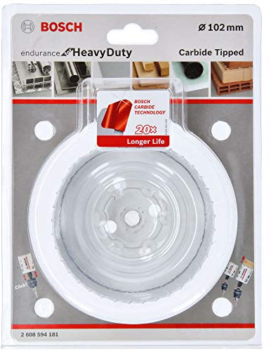 Bosch Professional Carbide Lochsäge Endurance Heavy Duty (Ø 102 Mm, Zubehör Bohrmaschine)