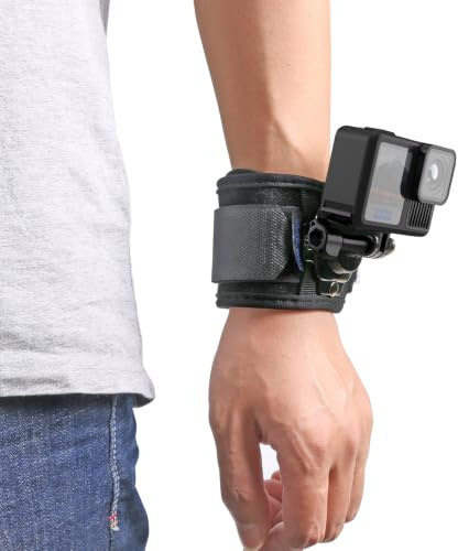 SUREWO Wrist Strap Mount Compatible with GoPro Hero 13/12/11/10/9/8/7//6/5 Black,DJI Osmo Action 5 pro/4/3,Insta 360 ONE R,AKASO/Campark and More